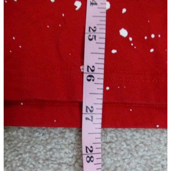 Reason Brand Red "It's All Good" Splatter Paint Graphic Embroidered T-Shirt - Picture 7 of 7